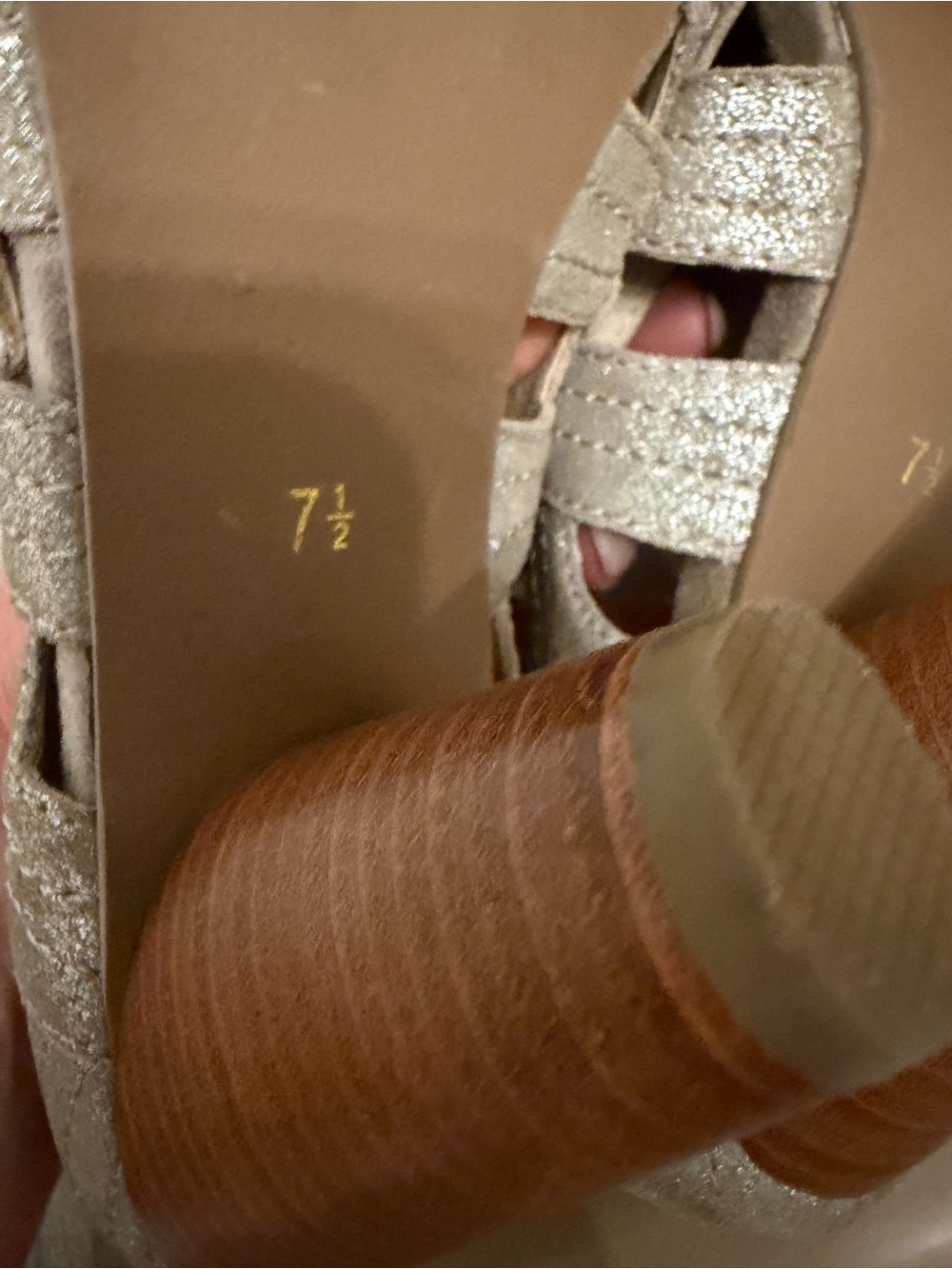 ✨Seychelles Women's Metallic Taupe Heeled Dress Pumps. Size 7.5 - Picture 10 of 13